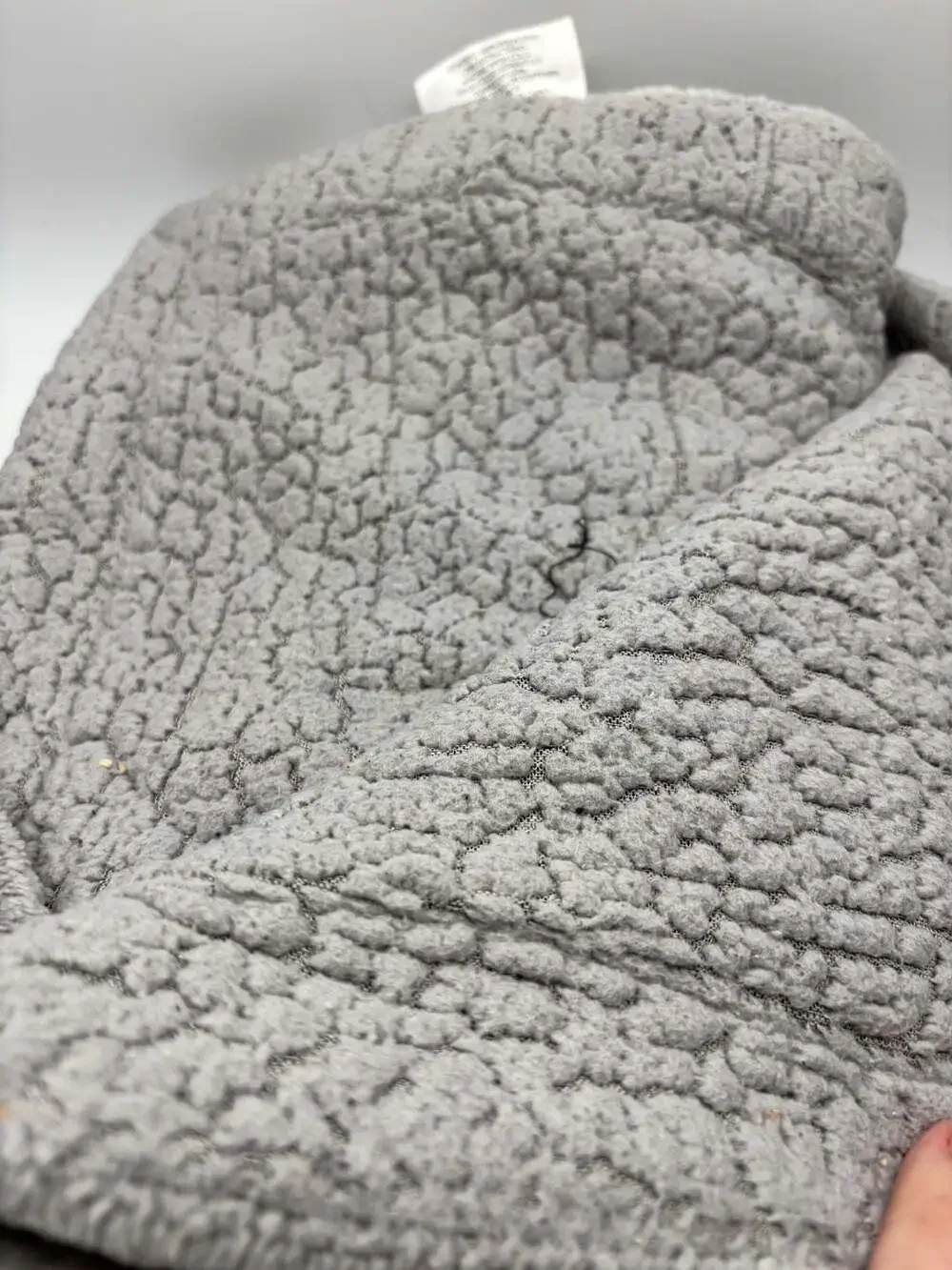 Lullaby Kids Gray Embossed Plush Baby Blanket